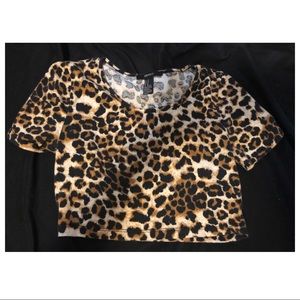 Forever 21 Cheetah Print Crop Top